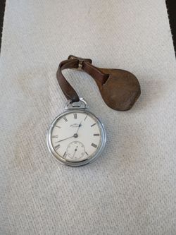 Waltham Antique Pocket Watch with Leather Fob