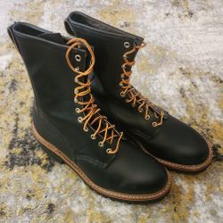 Vintage RedWing 699 soft toe black leather work boots size 10½ E