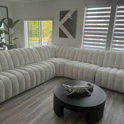 Sectional  Recliner Electric Couch Cream 