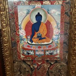 Tibetan thangka Print  - Medicine Buddha (Bhaisajyaguru).