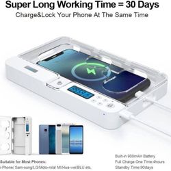 new  Portable Smart Auto Phone Timer Lock Box for iPhone and Android Phones, Self-Control Timer Locker to Help Kids,Students, Adults Focus Back,Preven