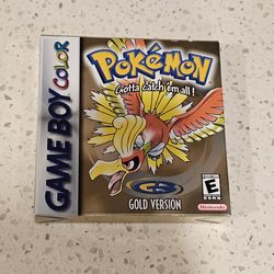 Pokemon Gold Nintendo Gameboy Boy Color Game Boxed
