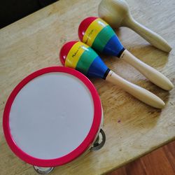 Maracas and tambourine