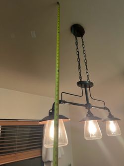 3-Light Industrial Pendant Chandelier