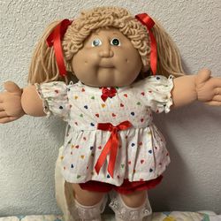 First Edition Vintage Cabbage Patch Kid Girl Hong Kong Freckles  Wheat Hair HM #2