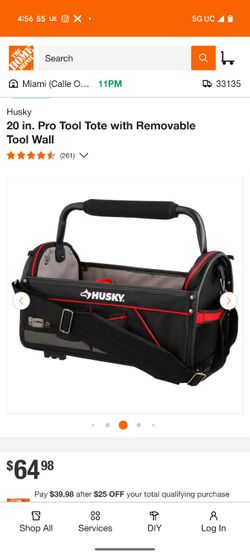 Husky Pro 20in Tool Tote