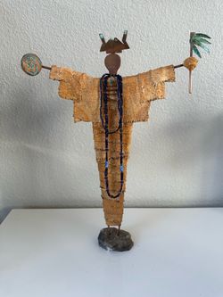 John Gutierrez Original Mixed Media Shaman Sculpture - 19" x 14"