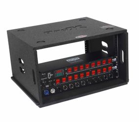 ProX XS-BLAQ6U14 6U Rack Case 14" Deep Vertical Amp Rack Polyurea