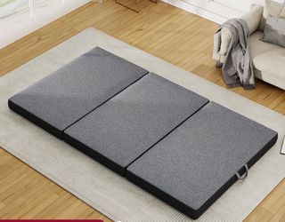 Tri-fold 6'' Memory Foam Mattress, Foldable Futon Floor Mattress Pad in a Box Extra Support, Portable Folding Murphy Bed Mattress With Washable Remova