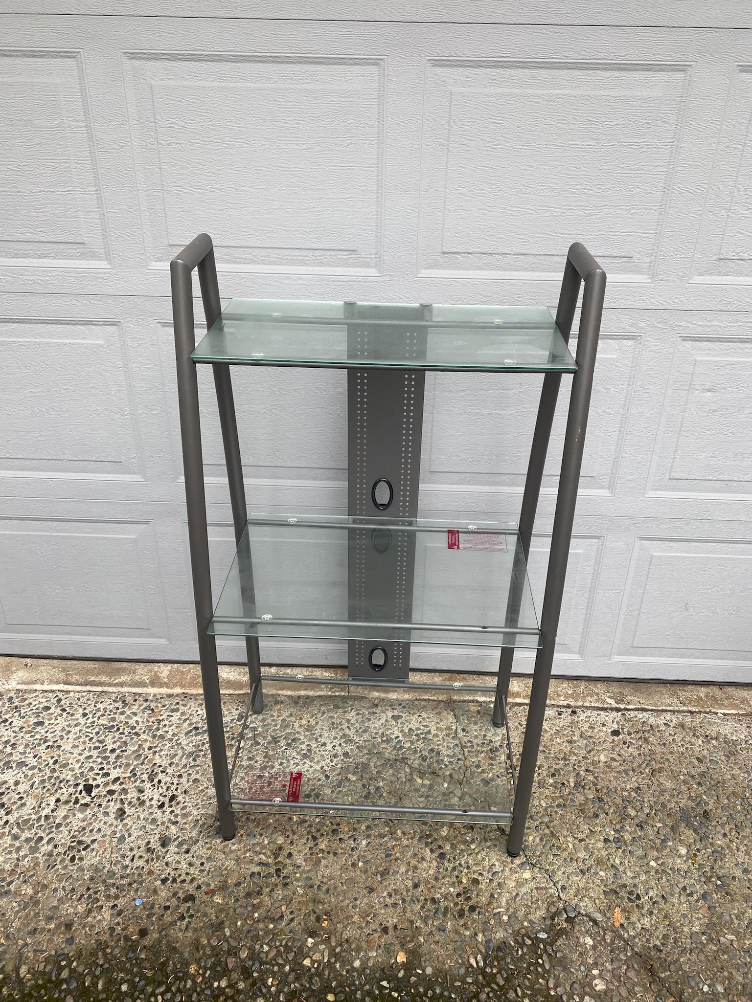 Glass and metal display shelf 