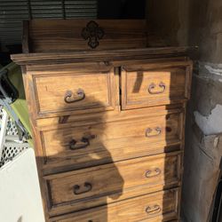 Dresser, chairs, table,  Frame, Box Spring, Lamp 