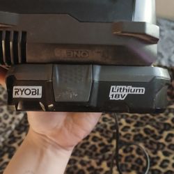Ryobi P163 18V OnePlus Lithium 2.0Ah Compact Battery and Charger Upgrade Kit includes a P118 Charger and P190 Battery
