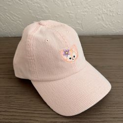 D23 TWDC Walt Disney Duffy & Friends LinaBell Pink Embroidered Corduroy Cap Hat