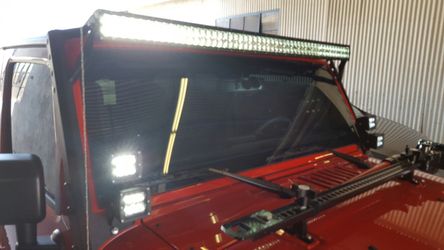 Led light bars curved and straight bar brackets and wire harness