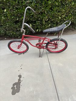 Vintage Red Banana Seat Bicycle
