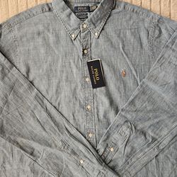 Mens Size ( XL  tags says 2XL but fits like XL ) polo Ralph long sleeve shirt
