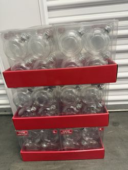 4 inch Clear glass ornaments 72 Pieces