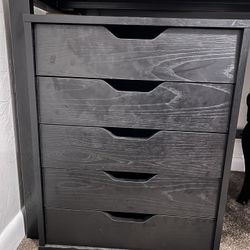 Black 5 Drawer