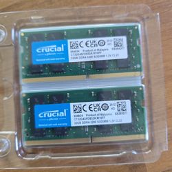 Crucial 64GB DDR4 RAM Kit (2x32GB), 3200MHz (PC4-25600) CL22 Laptop Memory, SODIMM 260-Pin