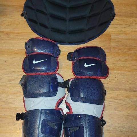 Brand New Nike Catchers Gear 16-17 Navy Black Red Adult Size Shinguards  Chest Protector Nike for Sale in West Covina, CA - OfferUp