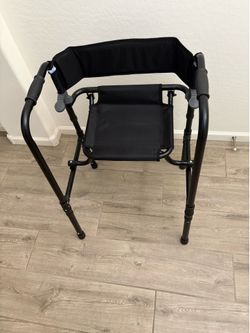 Folding Walker with Flip-Up Seat: 300lb Rating
