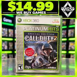 Call Of Duty 2 Microsoft Xbox 360 - Complete CIB w/ Manual - CLEANED & TESTED!