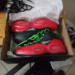 reebok question mid red