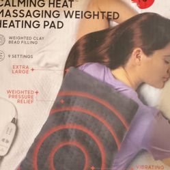 CALMING HEAT MASSAGING WEIGHTED HEATED PAD