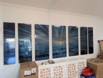 Giant Blue Metal Art