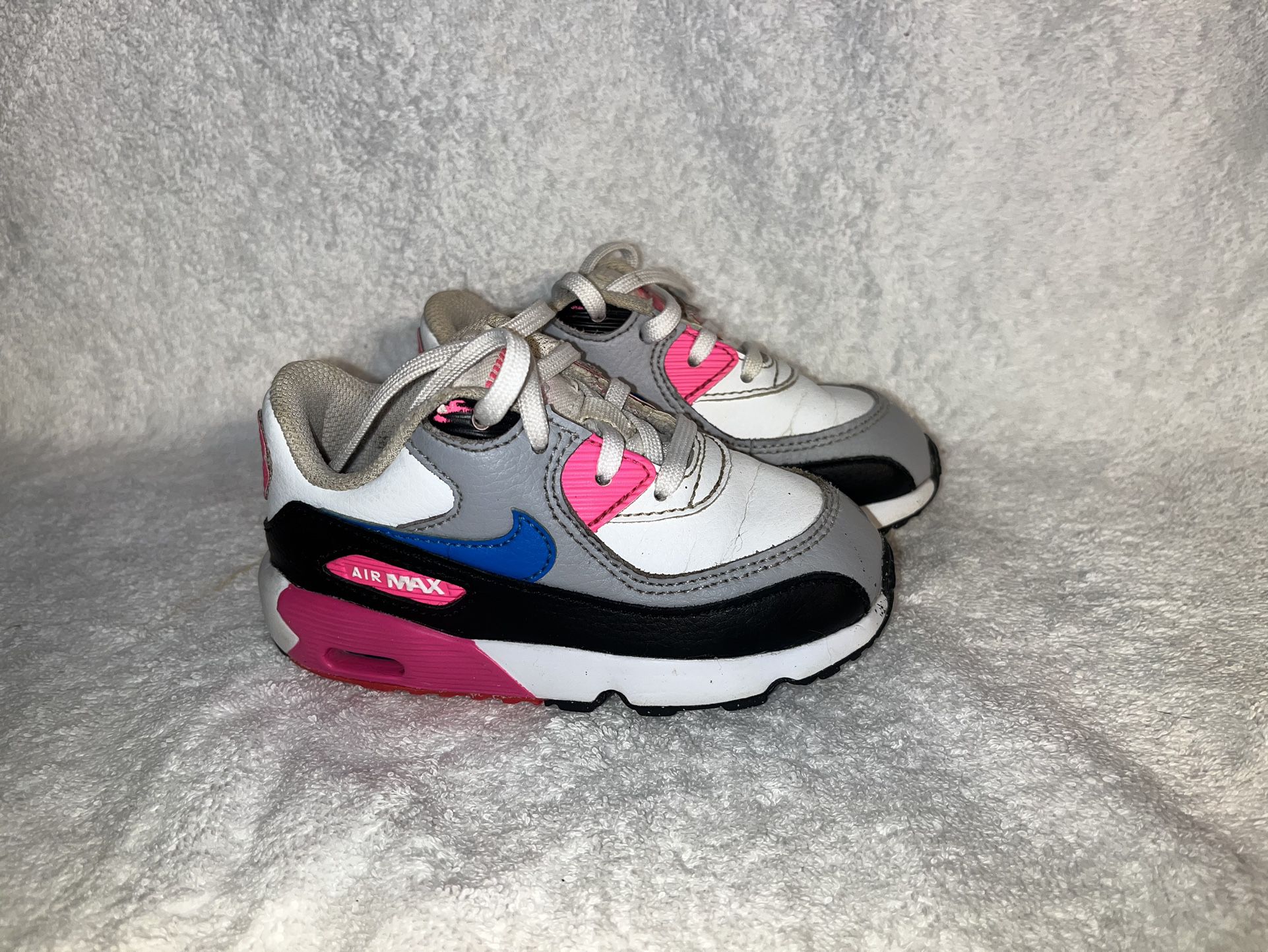 Prnding NIKE AIR MAX 833379-10 SNEAKERS BLACK/PINK /BLUE / GREY/WHITE  BABY TODDLERS SIZE 7