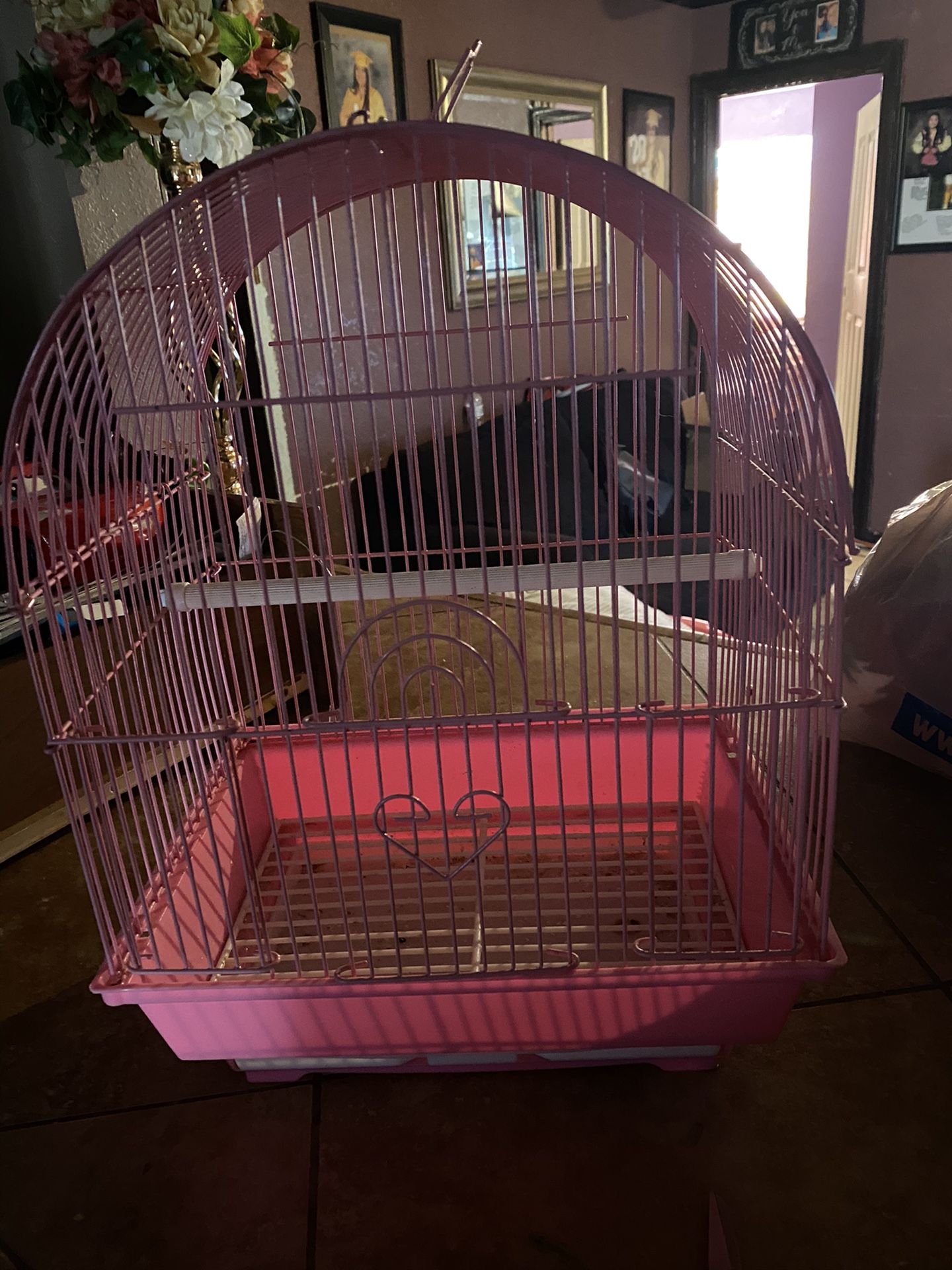 Small Pink bird cage