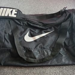 Vintage Nike Training Duffle Bag Black Travel Sports Gym Shoe Storage 25x12x13