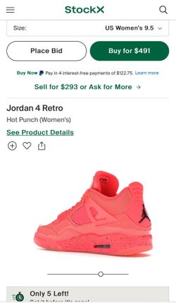 Jordan 4 hot punch on feet sale