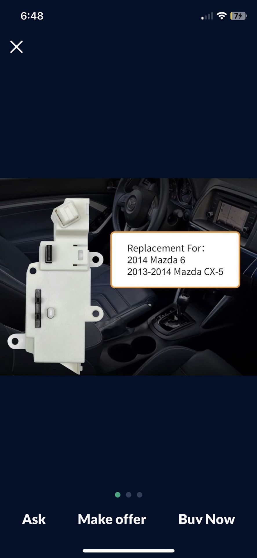 2013-2014 Mazda Shifter switch Replacement