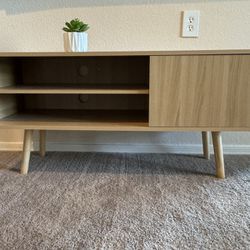 Mid Century TV Stand with Storage Cabinet