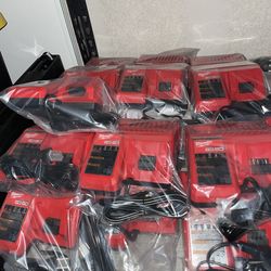 New Milwaukee Chargers M12/M18 $35 Each-Cada Uno Firm-Firme