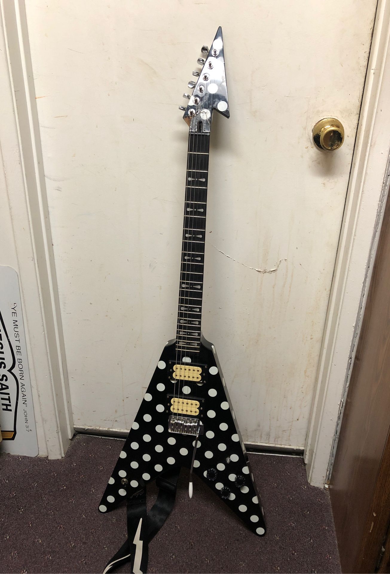 Randy Rhoads polka dot electric guitar