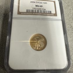 RARE 2004 NGC GRADE MS69 GOLD U.S. EAGLE Coin