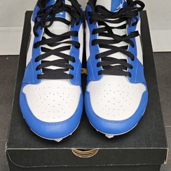 Nike Jordan 1 Football Cleats Low TD Royal Blue White FJ6245-104 Men's Size 13 New