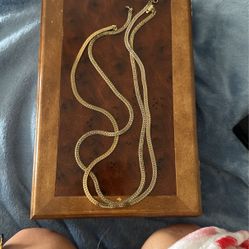 2 Golden Chains (one 18kt GP)
