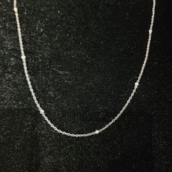 Genuine 18K (750) White Gold Diamond Choker Necklace (A52)