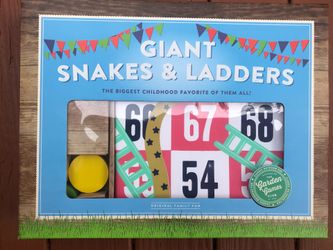 Giant Snakes & Ladders Professor Puzzle Giant Board Game Indoor Outdoor 40”, New
