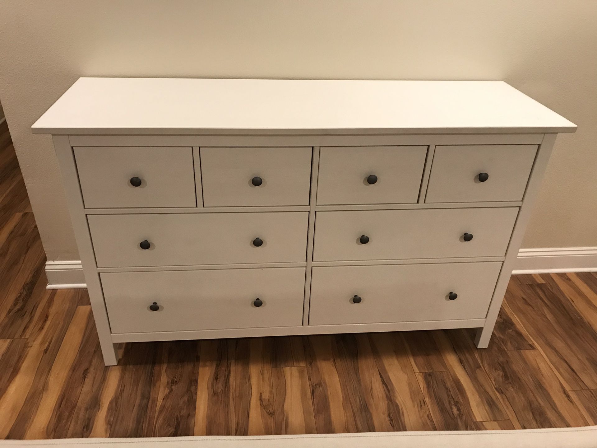 IKEA Hemnes 8 drawer dresser (white stain)