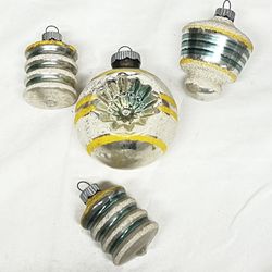 Vintage Shiny Brite Glass Christmas Ornaments