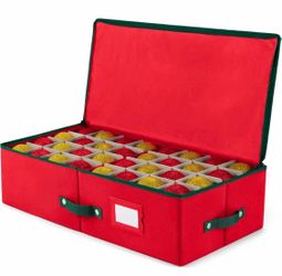 Christmas Ornament Storage Box – Holds 64 Ornaments
