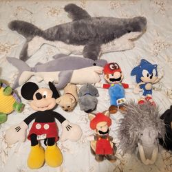 Stuffies (Sonic, Mario, and Other Animals)