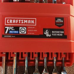 7pc Craftsmen Wrench Set With $ledsn?  Reverse Ratching Metric T⁴7oc Is 