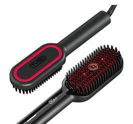 TYMO Hair Straightener Brush - Upgraded Ionic Plus Straightening Brush