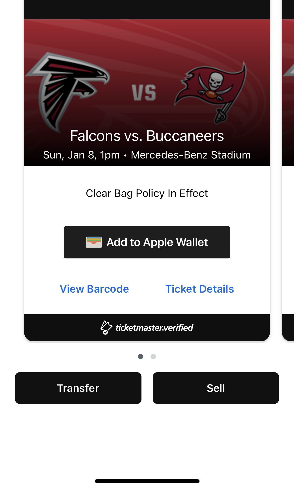 Atlanta Falcons Ticket 