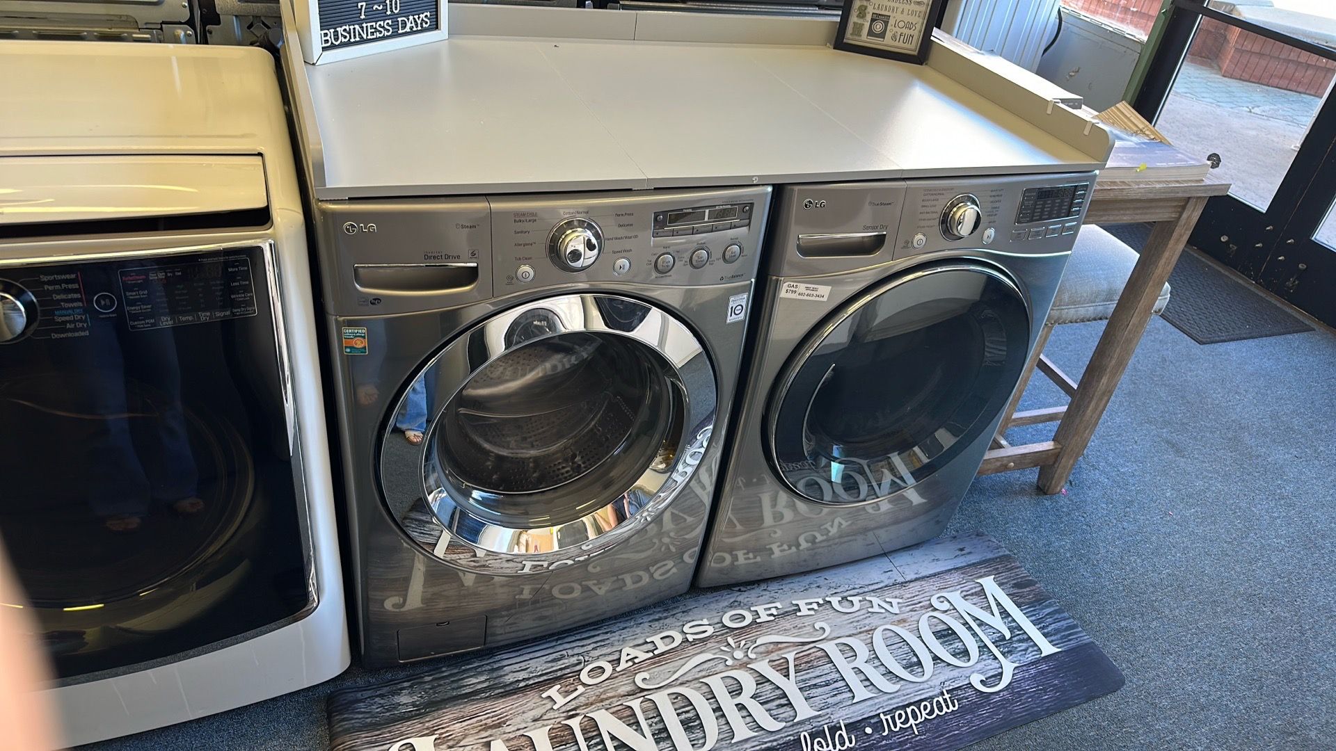 Front load lg washer and dryer set